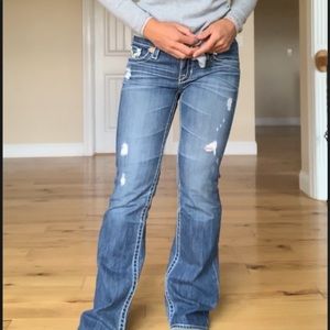 BIG STAR “Liv” Boot Cut Distressed Jeans size 27R